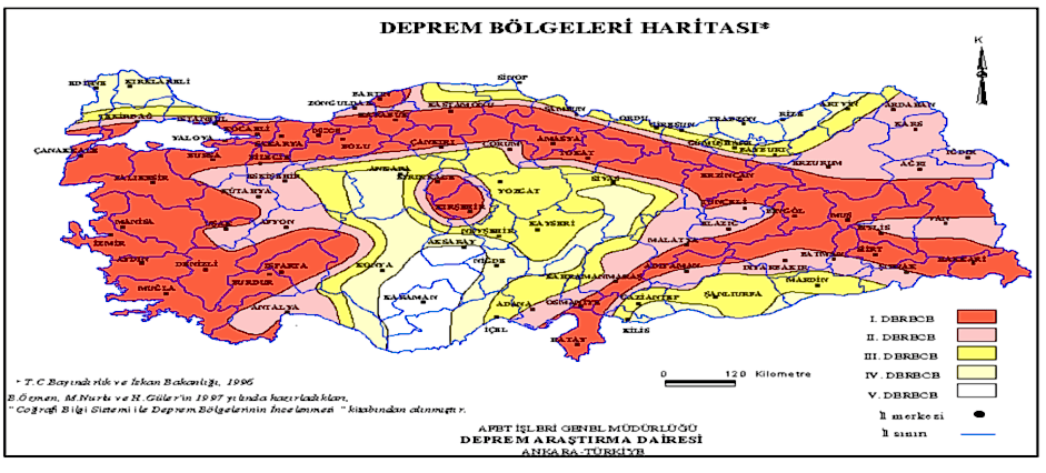 Deprem Bölgeleri Haritası